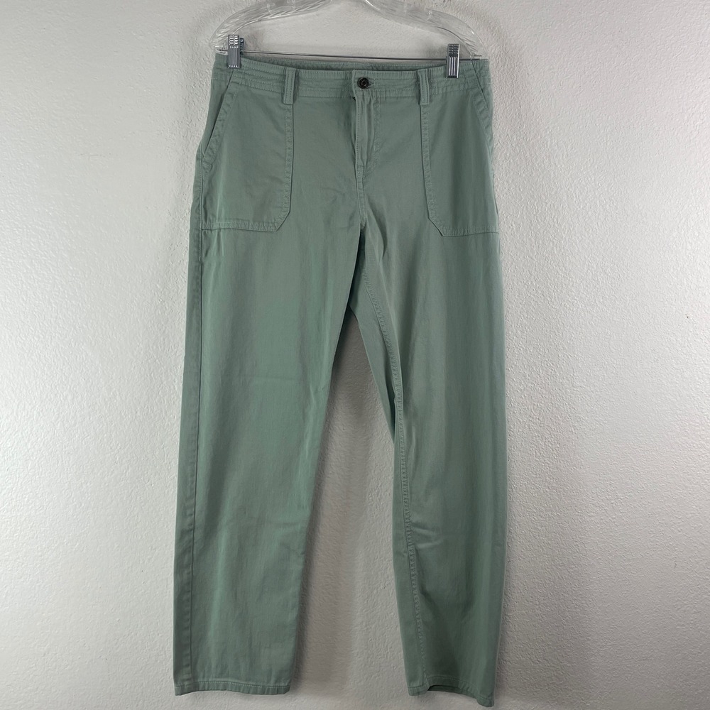 prAna Sancho Boyfriend Trousers Size 10 Sage Green Pants Gorpcore Hiking Utility